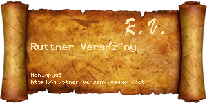 Ruttner Versény névjegykártya